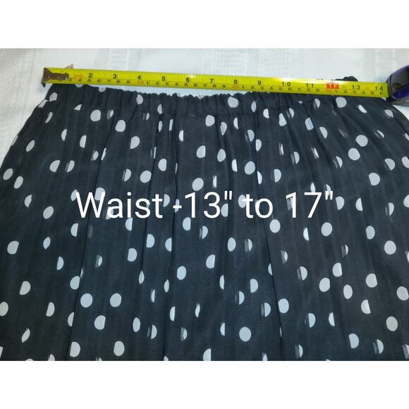 Charlotte Russe Polka Dot Skirt Sz S High Low Mini To Maxi Sheer Black NWT Lined - Picture 12 of 13